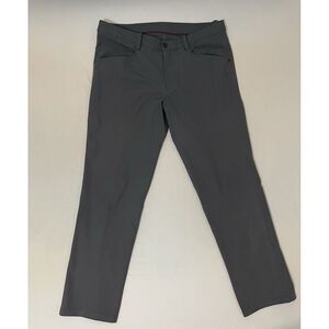 Lululemon Solid Gray Hidden Zip Pocket‎ Reflective Cuff Gusseted ABC Pants 34